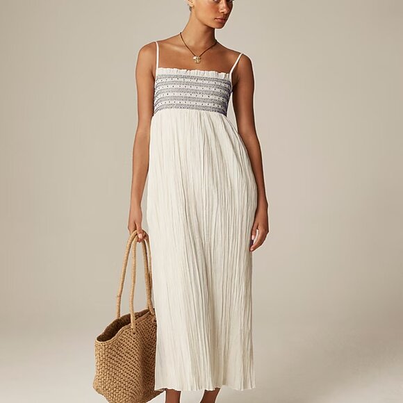 J. Crew Catania crinkled dress - Size XL in Ivory color - Picture 2 of 7